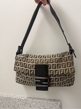 Fendi | Bags | Nano Baguette Maxi Buckle Canvas Bag | Poshmark